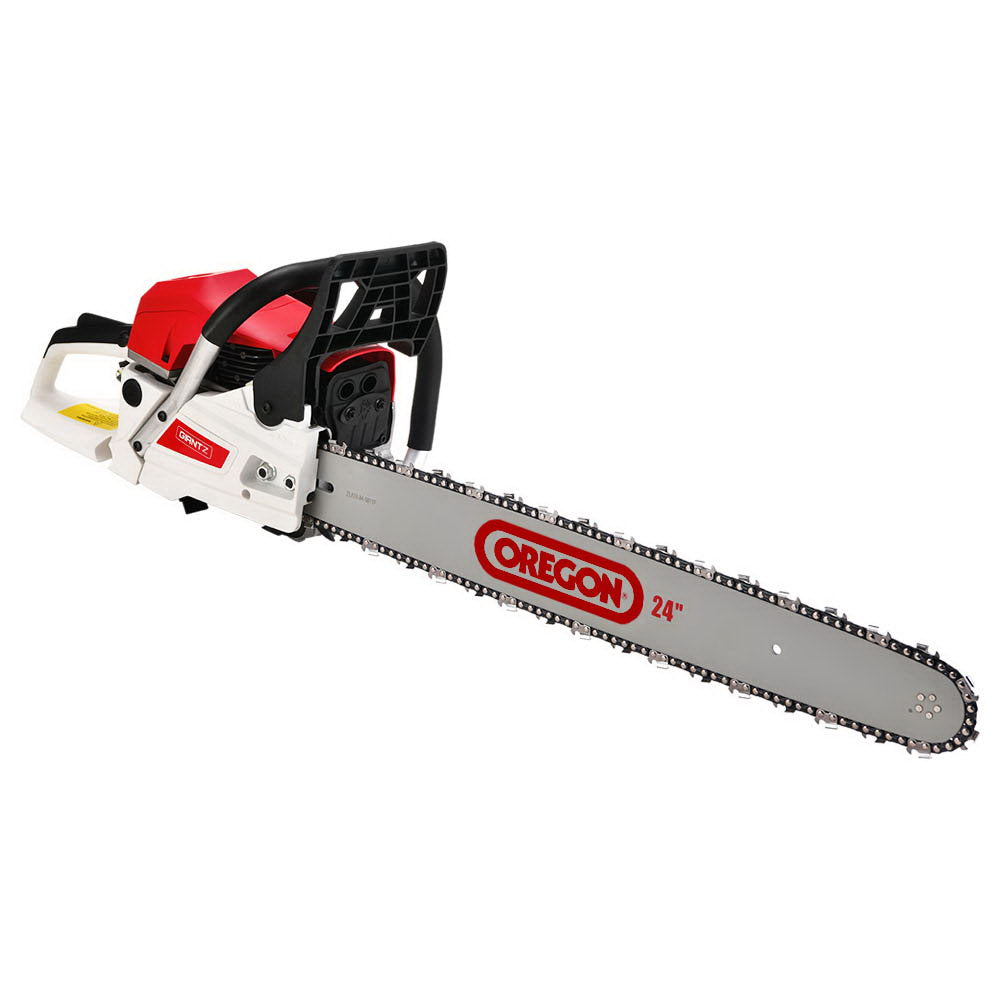 Giantz Commercial Petrol Chainsaw E-Start 24" Bar Oregon Chain Saw