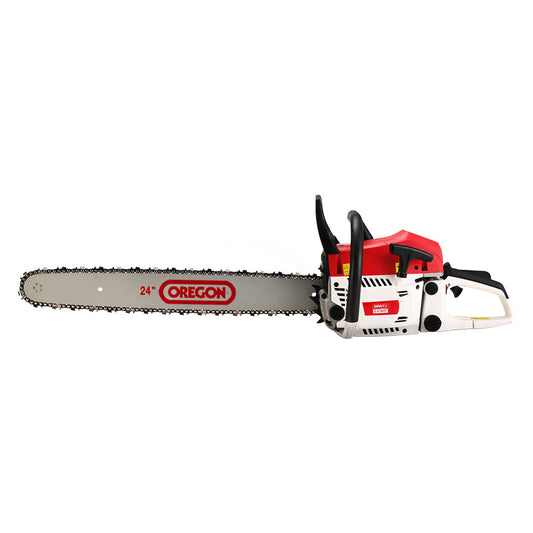 Giantz Commercial Petrol Chainsaw E-Start 24" Bar Oregon Chain Saw