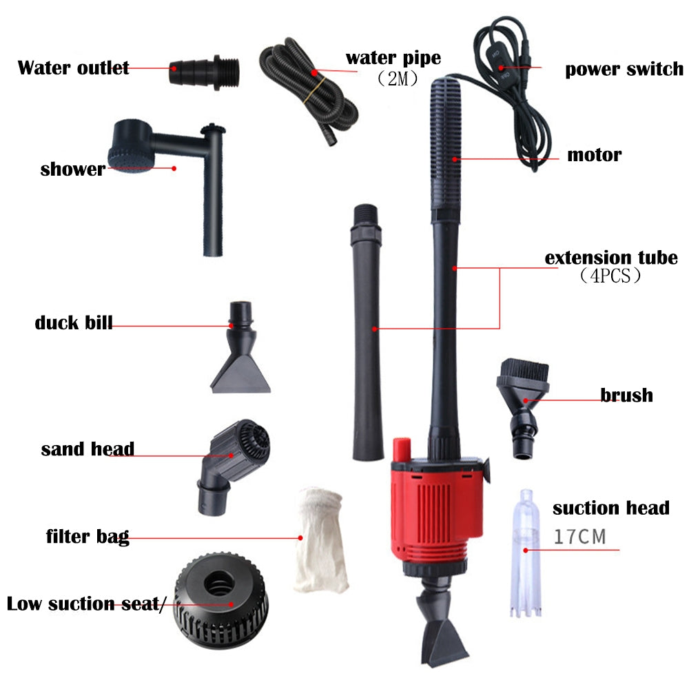 Aquarium gravel cleaner outlet pump